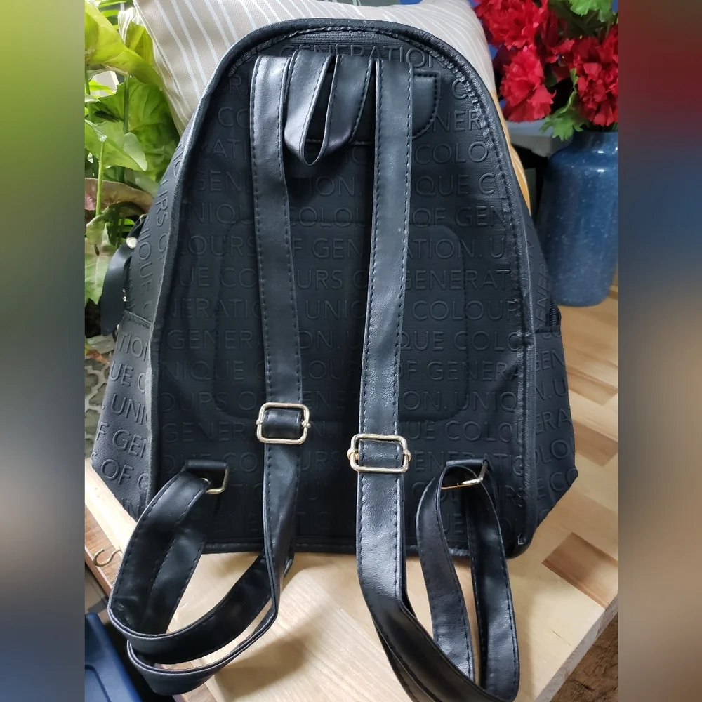 Vegan Leather Backpack, Black Leather Backpack